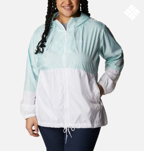 Women's Columbia Flash Forward Windbreaker Jackets Mint / White | Plus Size CA-Y6183